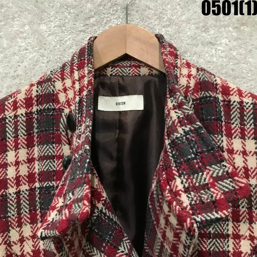 [BUNJANG] SYSTEM Double Button Check Jacket M / SYSTEM 시스템 체크 더블 버튼 자켓 m