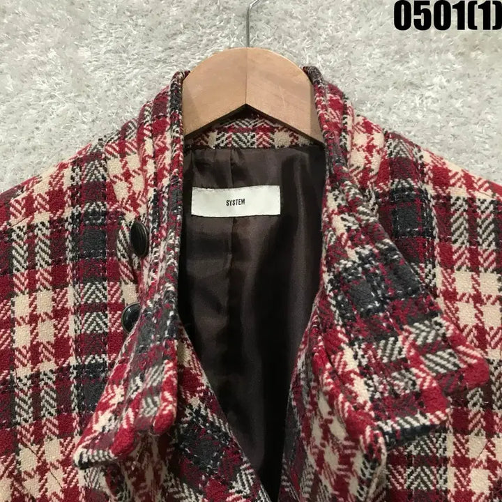 [BUNJANG] SYSTEM Double Button Check Jacket M / SYSTEM 시스템 체크 더블 버튼 자켓 m
