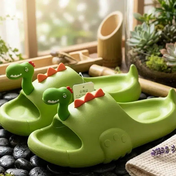 [BUNJANG] Dinosaur Design Slippers Green 250mm / 공룡 디자인 실내화 슬리퍼 그린 250mm