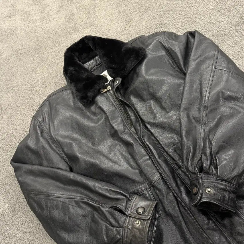 [BUNJANG] Versace Real Leather Padded Car Coat / [정품] 베르사체 리얼레더 누빔 카코트