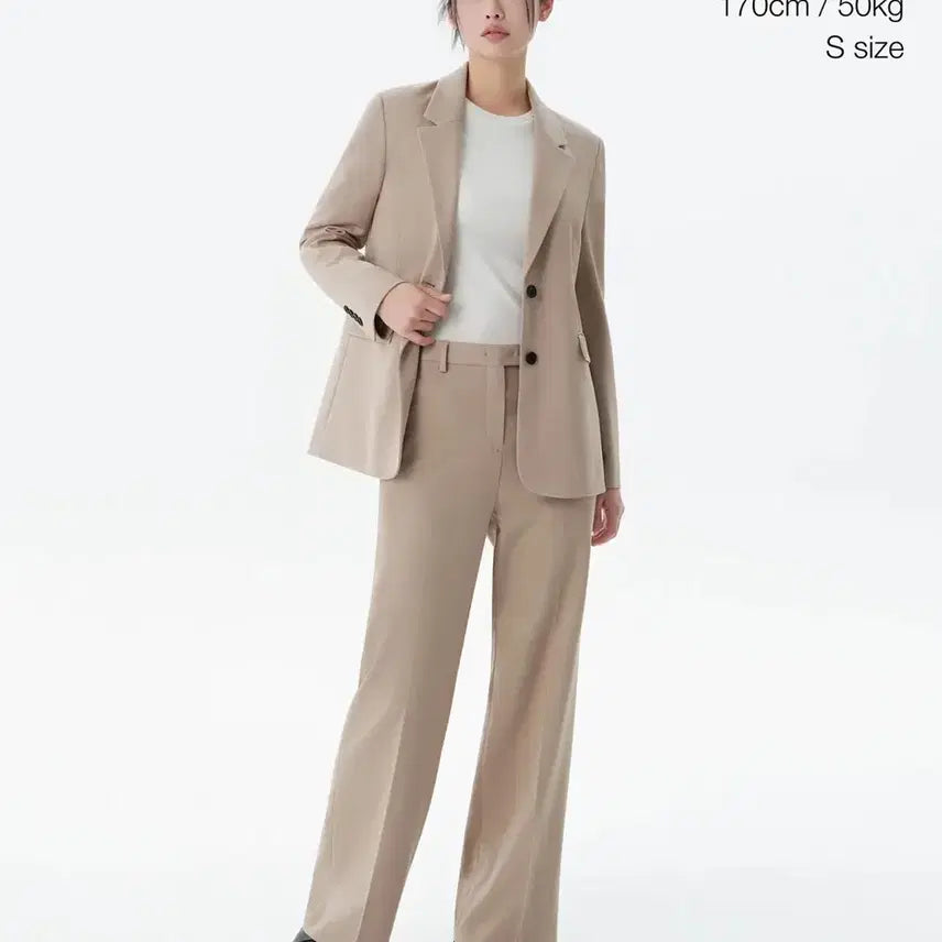 [BUNJANG] Musinsa Standard Beige Suit Setup (Jacket &amp; Pants) / 무신사 스탠다드 정장 셋업 베이지