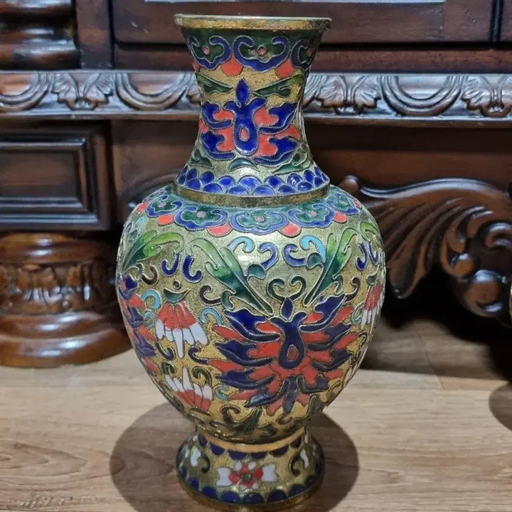 [BUNJANG] Antique Cloisonné Metal Vase / 