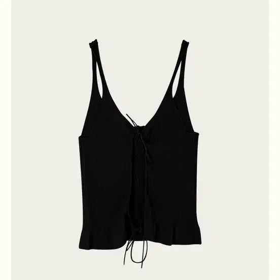 [BUNJANG] Ribbon Light Sleeveless Knit Top (Black) / 리본빛 슬리브리스 니트탑
