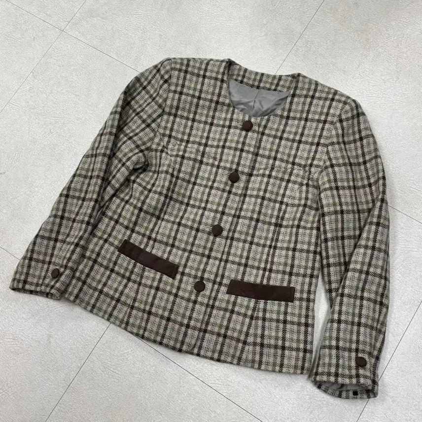 [BUNJANG] Vintage Japanese Check Wool Jacket / 일본 빈티지 체크 울 자켓