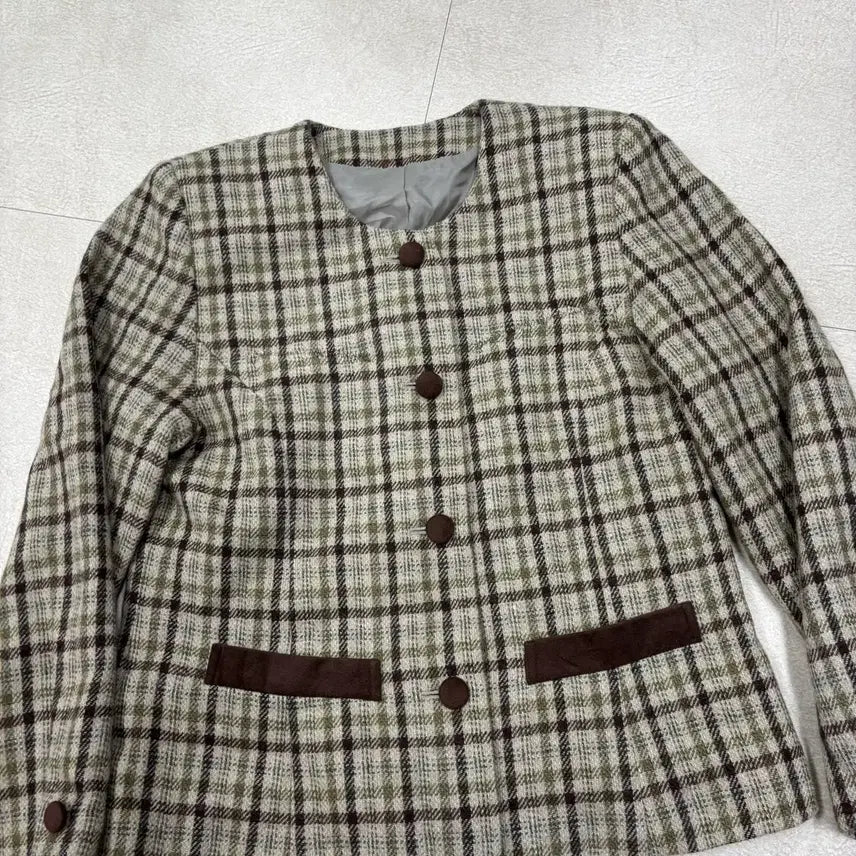 [BUNJANG] Vintage Japanese Check Wool Jacket / 일본 빈티지 체크 울 자켓