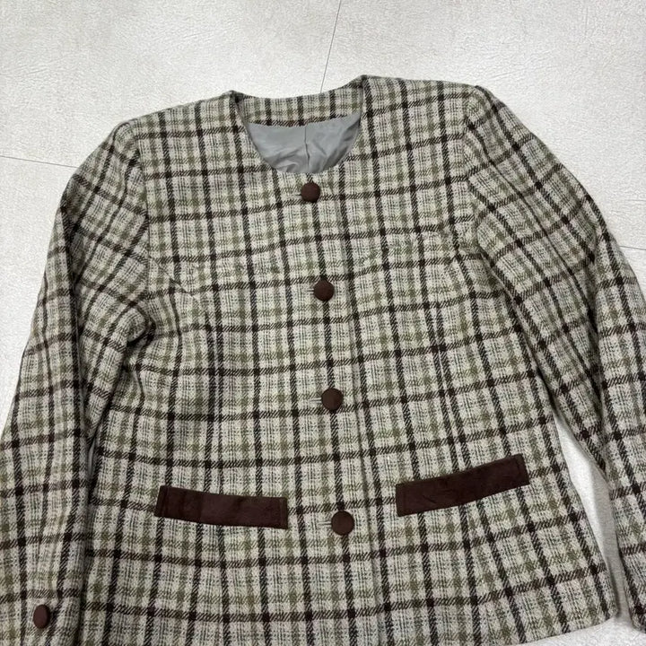 [BUNJANG] Vintage Japanese Check Wool Jacket / 일본 빈티지 체크 울 자켓