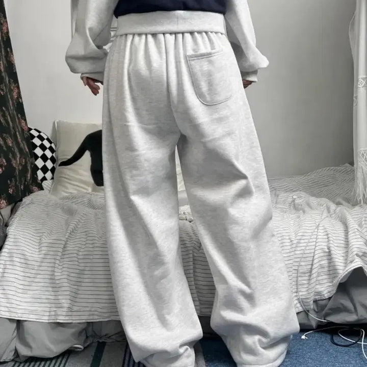 [BUNJANG] Oatmeal Training Wide Pants / 트레이닝 와이드 팬츠 오트밀
