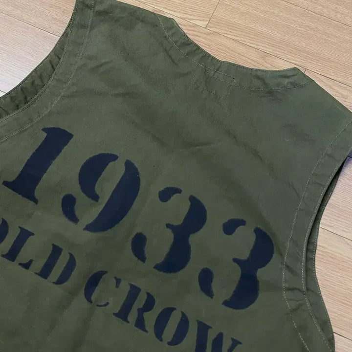 [BUNJANG] Gladhand Old Crow Leather Patch Military Vest XL / (XL) 글래드핸드 올드크로우 레더패치 밀리터리 베스트 / 프리휠러스