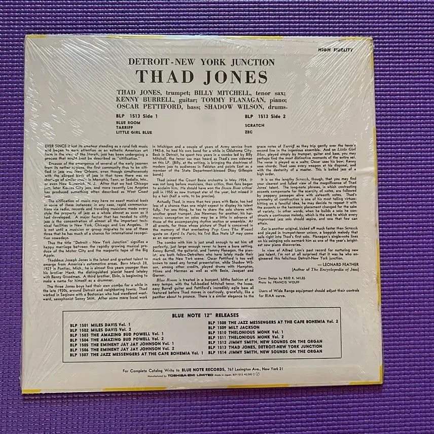 [BUNJANG] Thad Jones Detroit-New York Junction Blue Note Unsealed LP / [Jazz] 블루노트 Thad Jones 미개봉 LP