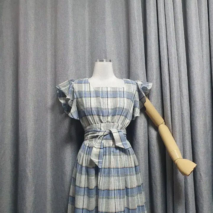 [BUNJANG] Frill Check Dress / 55프릴체크 고급 원피스