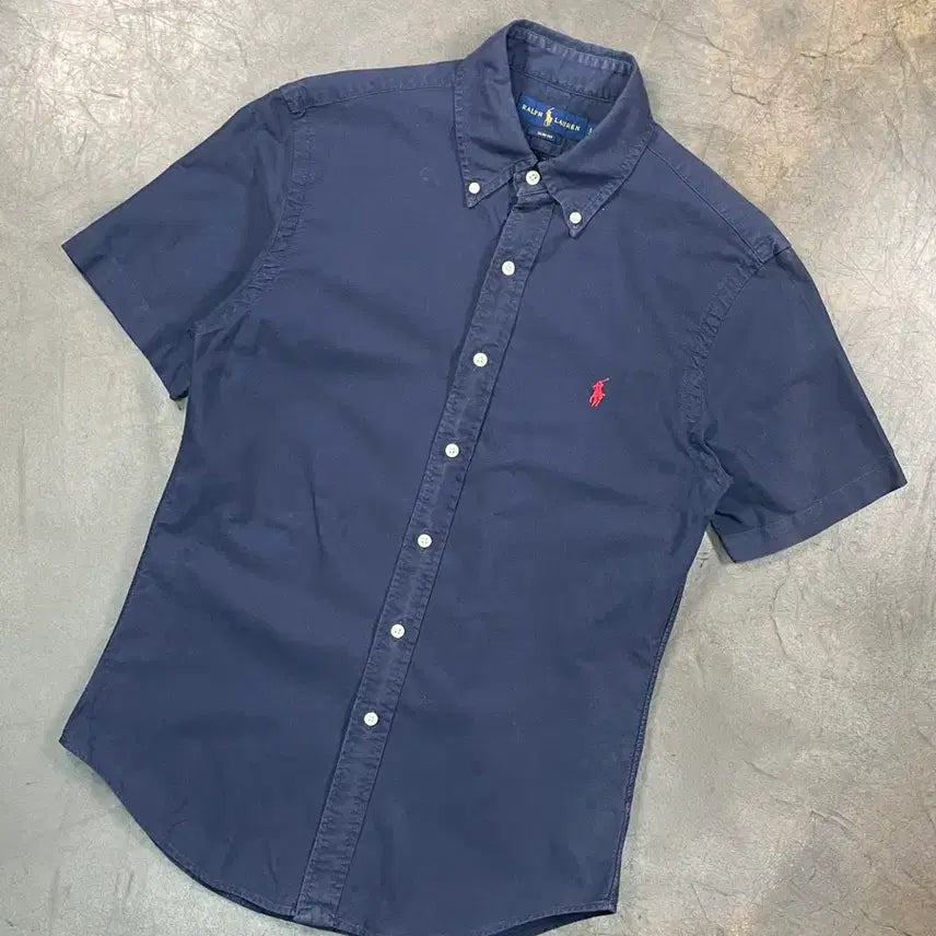 [BUNJANG] Polo Ralph Lauren Solid Half Sleeve Shirt / 폴로 솔리드 반팔 셔츠