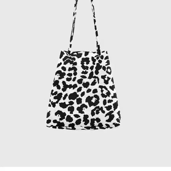 [BUNJANG] Ausdio Leopard Print Eazy Middle Bag / (택달린 단종된) 아우스디오 호피 이지미들백