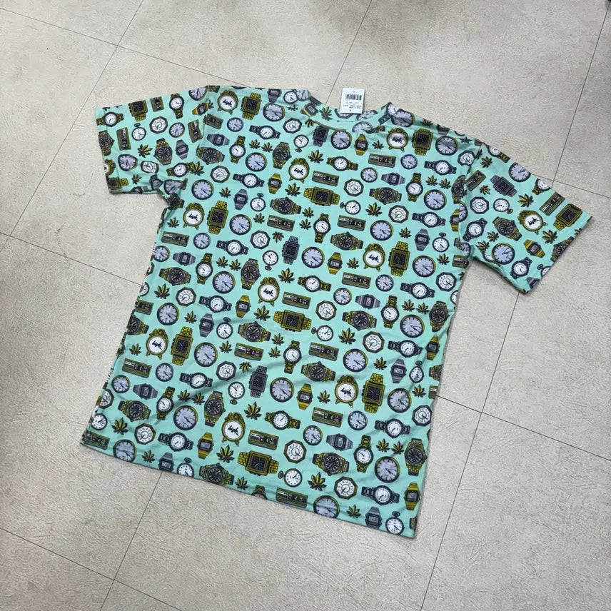 [BUNJANG] Vintage Pattern Mint T-Shirt / Usa빈티지 패턴 민트 티셔츠