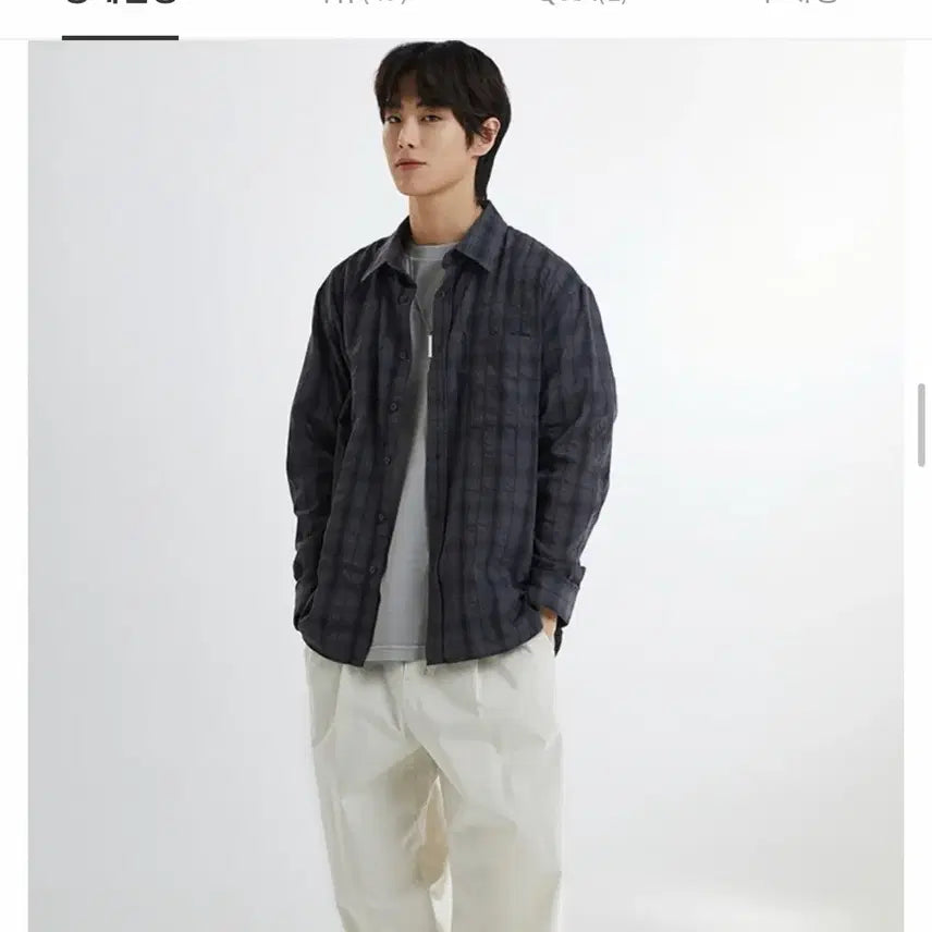 [SOLD OUT] 스파오 긴팔 체크셔츠 L