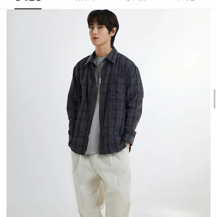 [SOLD OUT] 스파오 긴팔 체크셔츠 L