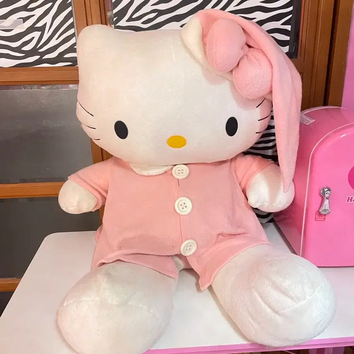 [BUNJANG] Japan Authentic 2001 Vintage Pajama Big Kitty Plush / ((유일매물)) 일본정품 2001년 고전 파지마 빅 키티 인형