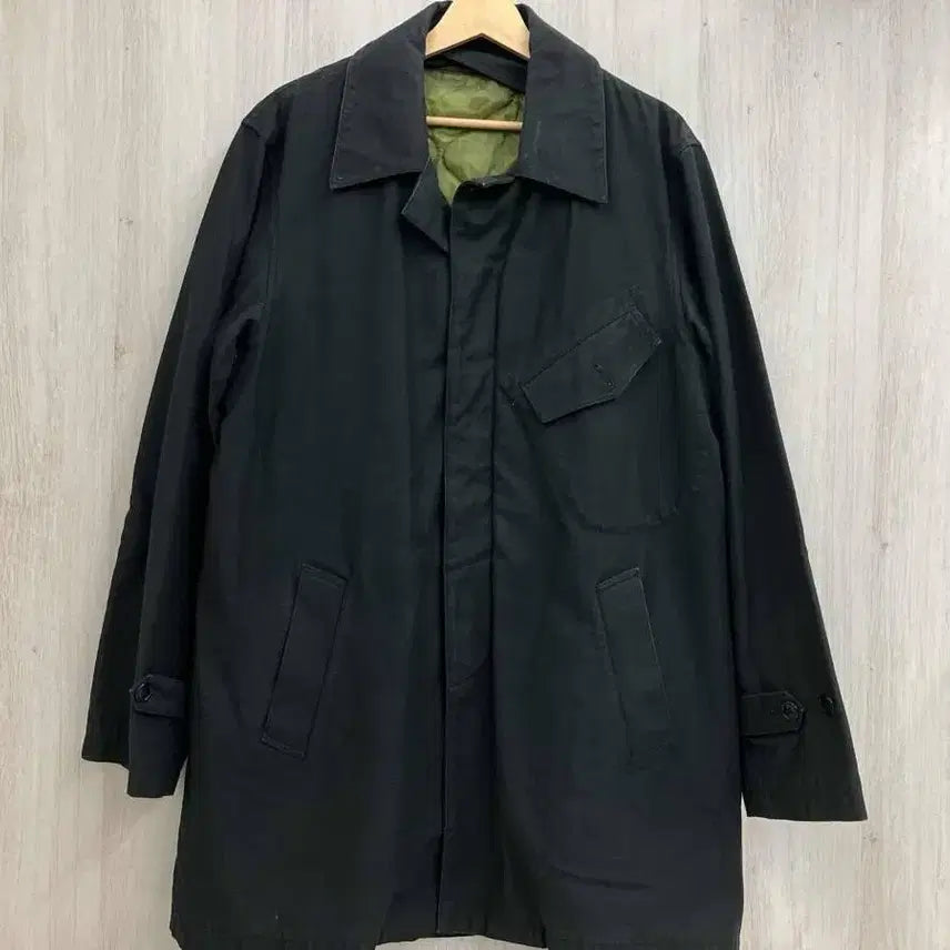 [BUNJANG] Buzz Rickson Wool Blend Pea Coat Black / 버즈릭슨 코트