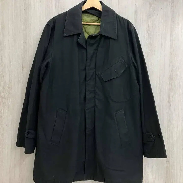 [BUNJANG] Buzz Rickson Wool Blend Pea Coat Black / 버즈릭슨 코트