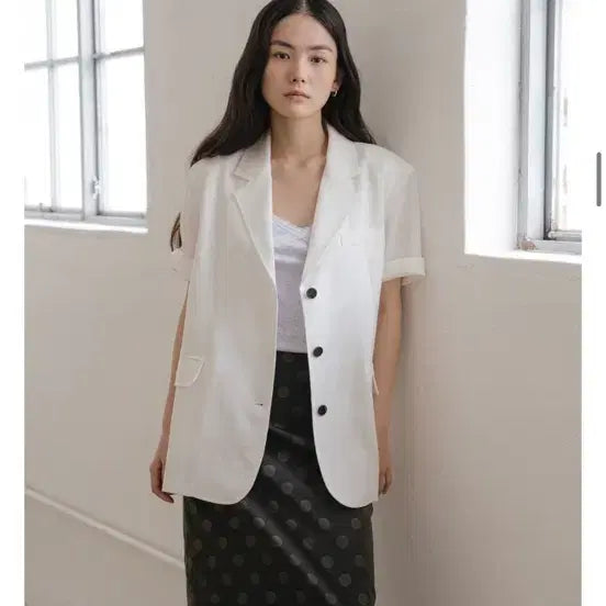 [BUNJANG] 틸아이다이 Linen Short Sleeve Jacket / 틸아이다이 린넨 반팔 자켓