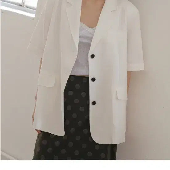 [BUNJANG] 틸아이다이 Linen Short Sleeve Jacket / 틸아이다이 린넨 반팔 자켓