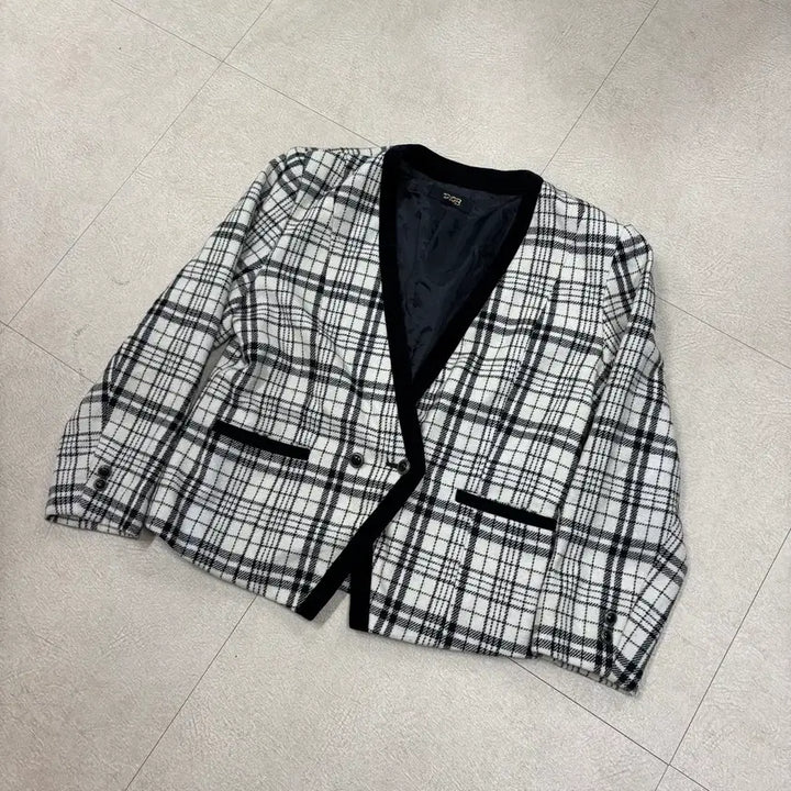 [BUNJANG] Vintage Japanese Wool Check Jacket / 일본 빈티지 체크 모직 자켓