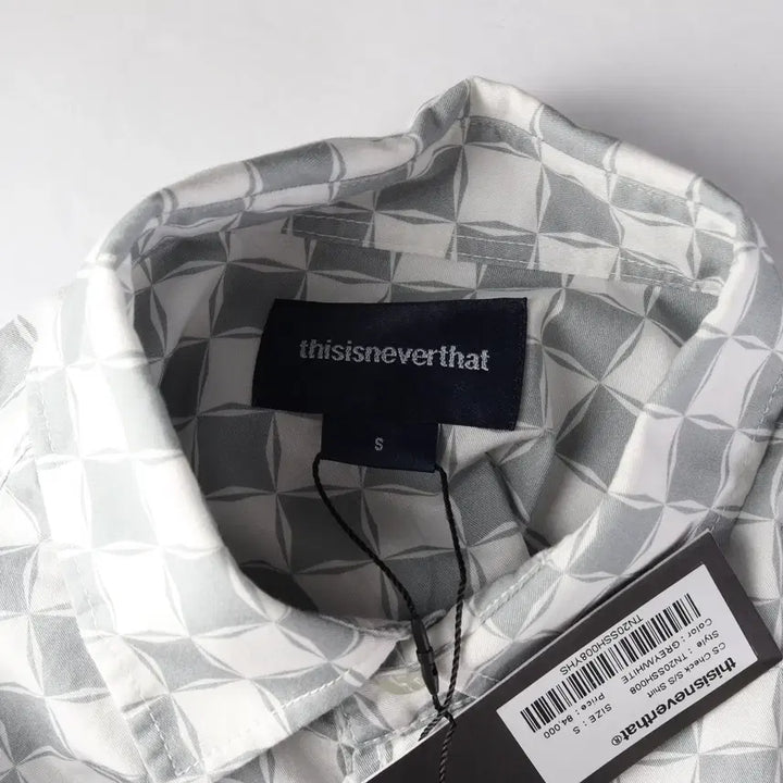 [BUNJANG] Thisisneverthat Geometric Check Pattern Cotton Short Sleeve Shirt / (새상품) 디스이즈네버댓 기하학 체크 패턴 면 반팔 셔츠