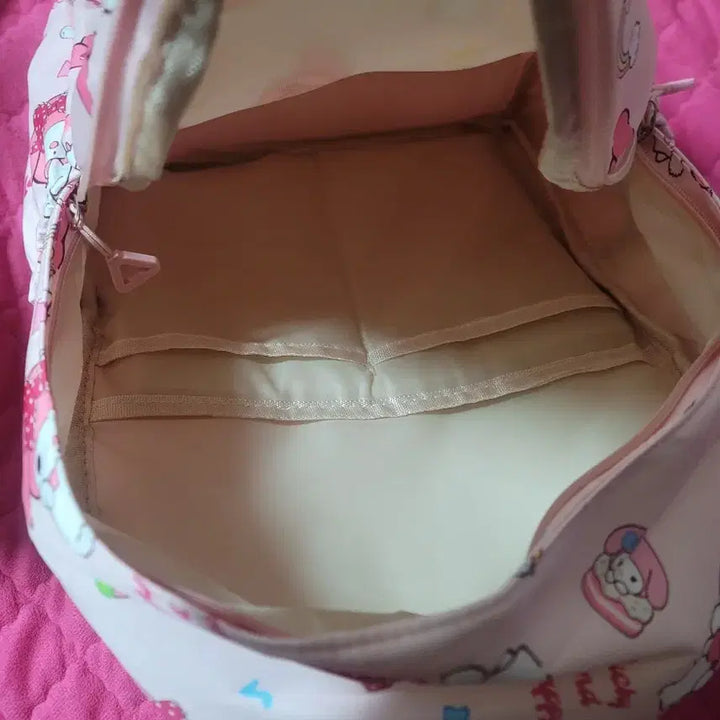 [BUNJANG] My Melody Pink/White Backpack Bag / 마이멜로디 핑크색/흰색 백팩 가방