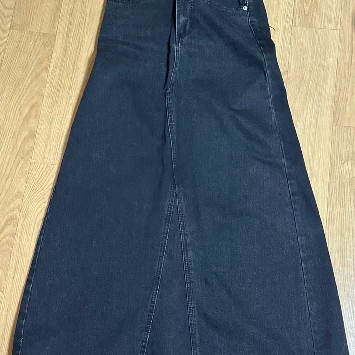 [BUNJANG] Please Project Denim Maxi Skirt Black / 플리즈프로젝트 데님 맥시 스커트