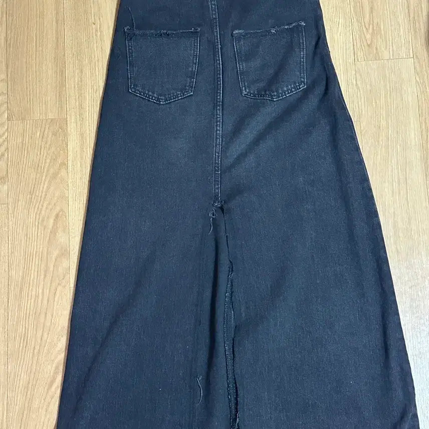 [BUNJANG] Please Project Denim Maxi Skirt Black / 플리즈프로젝트 데님 맥시 스커트