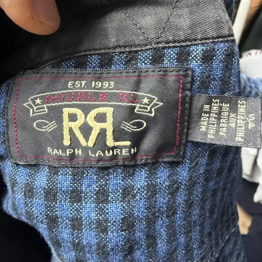 [BUNJANG] RRL Blue Check Work Shirt / 더블알엘 rrl 블루 체크 남방 워크셔츠