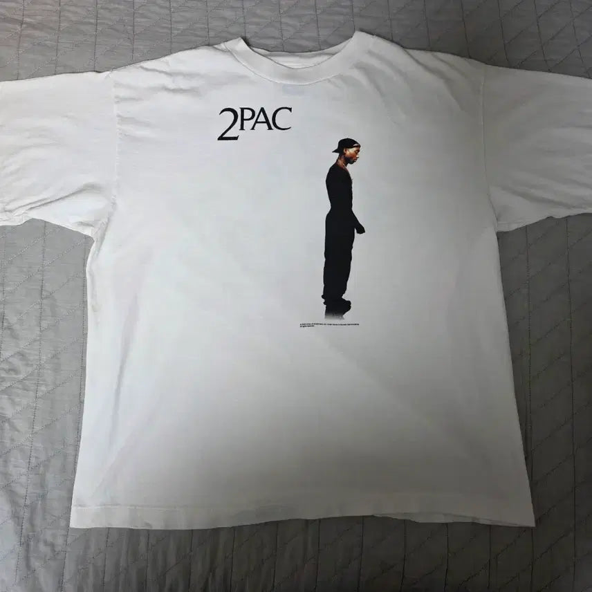 [BUNJANG] Saint Michael 2PAC White T-Shirt / [L] 세인트미카엘 투팍 2PAC 화이트 티셔츠