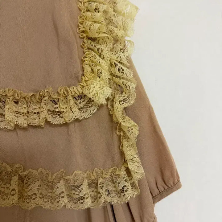 [BUNJANG] Cape Frill Tiered Long Dress / 케이프프릴 캉캉원피스