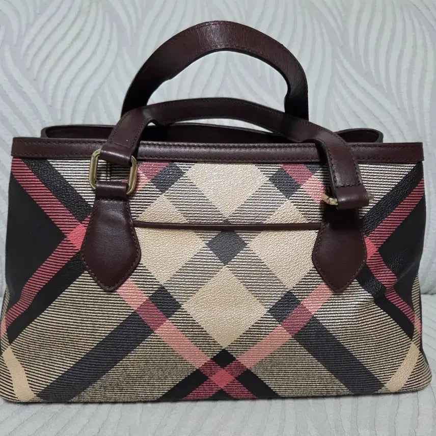 [BUNJANG] Daks Plaid Tote Bag Brown / 닥스 체크무늬 토트백 브라운
