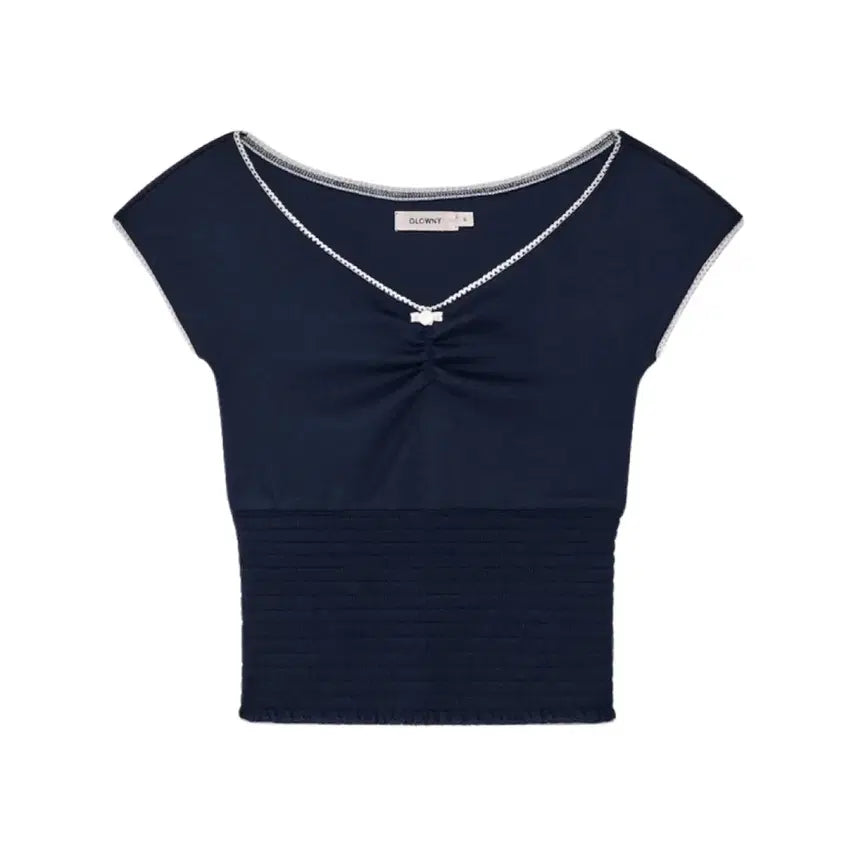 [BUNJANG] Glowny Peekaboo T-shirt Navy M / 글로니 피카부 티셔츠 네이비 M