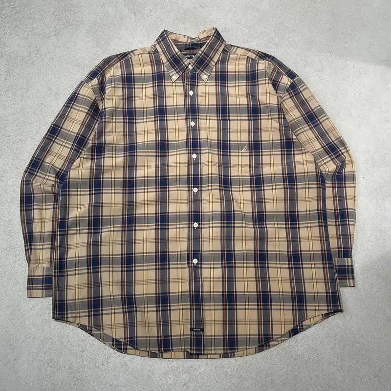 [BUNJANG] Nautica Work Check Shirt / 노티카 워크 체크셔츠 s11024