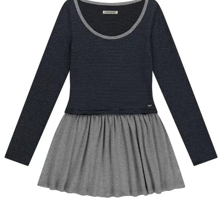 [BUNJANG] Koiseio Striped Dress Navy / 코이세이오 스트라이프 원피스 네이비