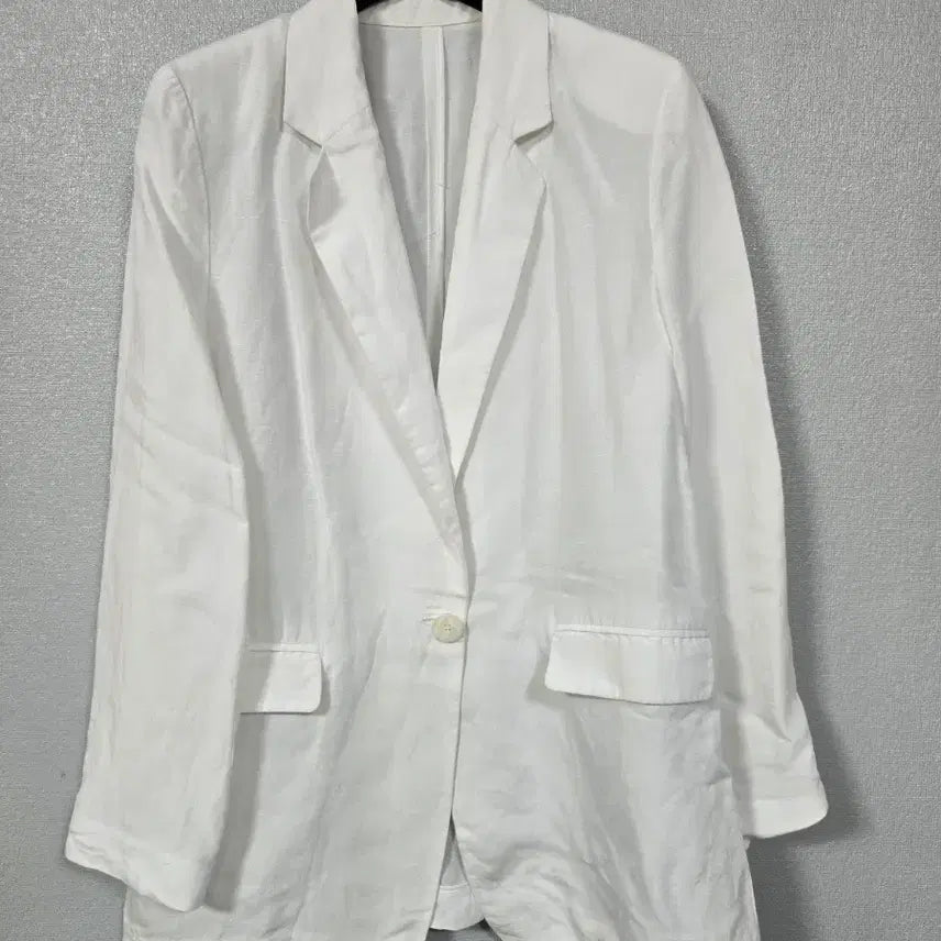 [BUNJANG] Le Shop Linen Jacket White / 르샵 린넨 쟈켓 66