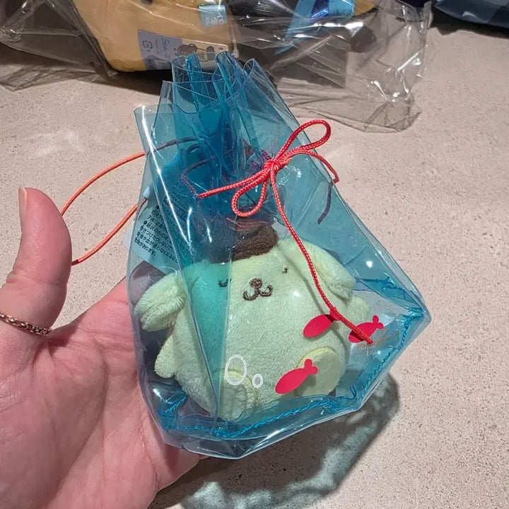 [BUNJANG] Pompompurin Fish Pouch Charm / 폼폼푸린 물고기 주머니 키링