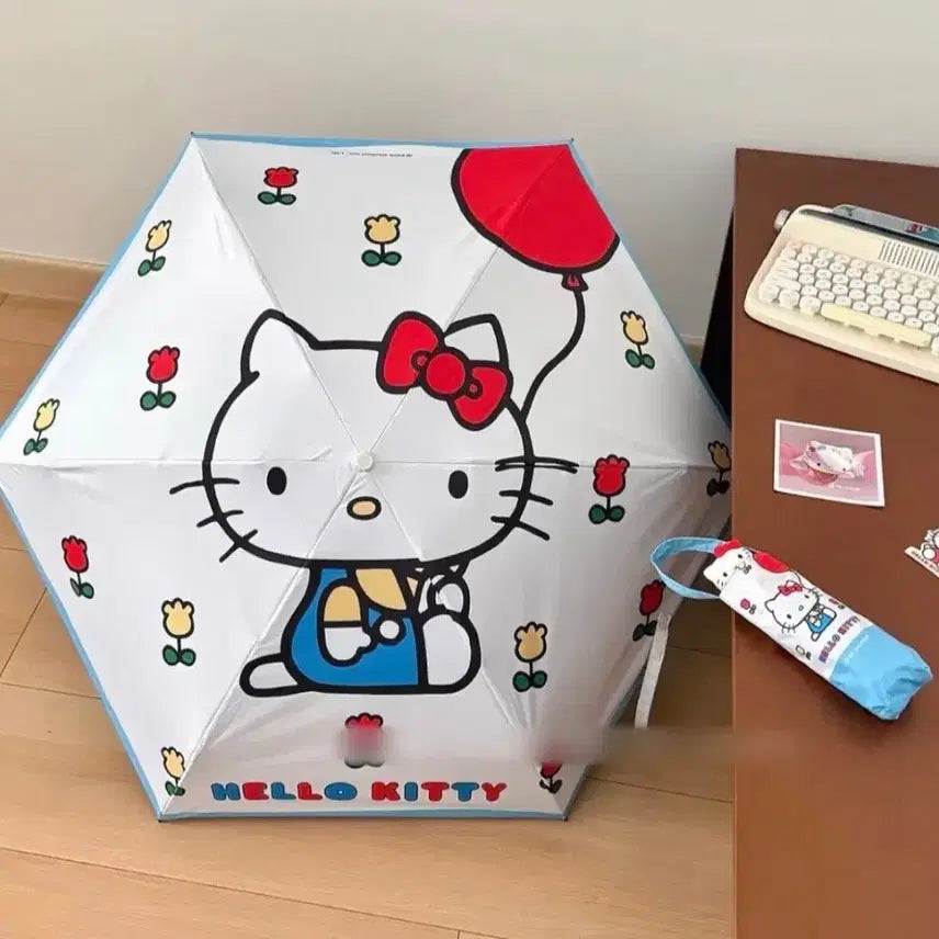 [SOLD OUT] 우산 3단 접이식 양산 헬로키티 자외선차단