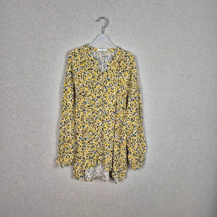 [BUNJANG] Rayon 100% Flower Pattern Yellow Blouse / 