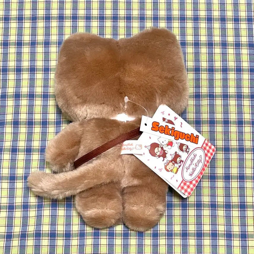 [BUNJANG] Hello Kitty x Sekiguchi Monchhichi Collaboration Gingham Check Doll / 헬로키티 세키구치 몬치치 콜라보 깅엄체크 인형