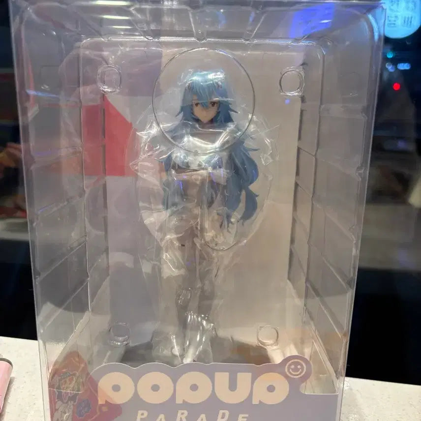 [BUNJANG] Evangelion Rei Long Hair Version Figure (Sealed) / ( 미개봉) 팝업 장발 레이 피규어