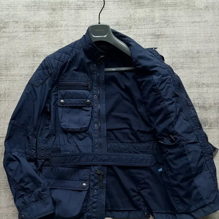 [BUNJANG] Polo Ralph Lauren Nylon Belted Biker Jacket / 폴로 랄프로렌 신형탭 벨티드 라이더 바이커
