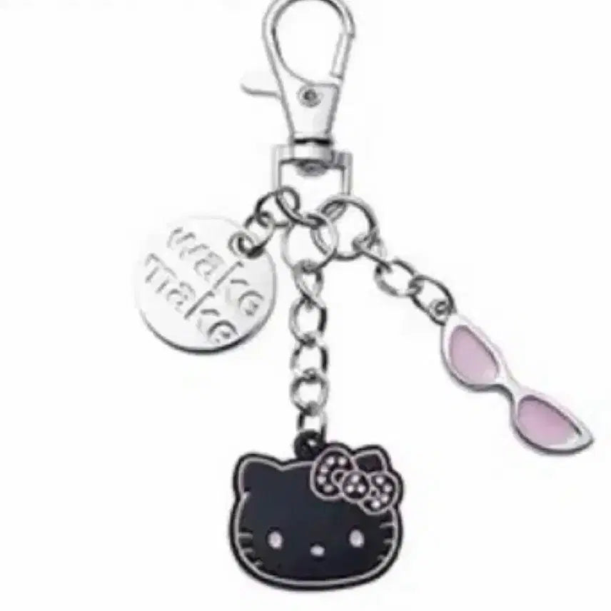 [BUNJANG] WAKEMAKE x Hello Kitty Charm Keyring - Black (Sealed) / 미개봉) 토니모리 잠만보 키캡키링 핑크뮤쇼킹 올리브영 포켓몬
