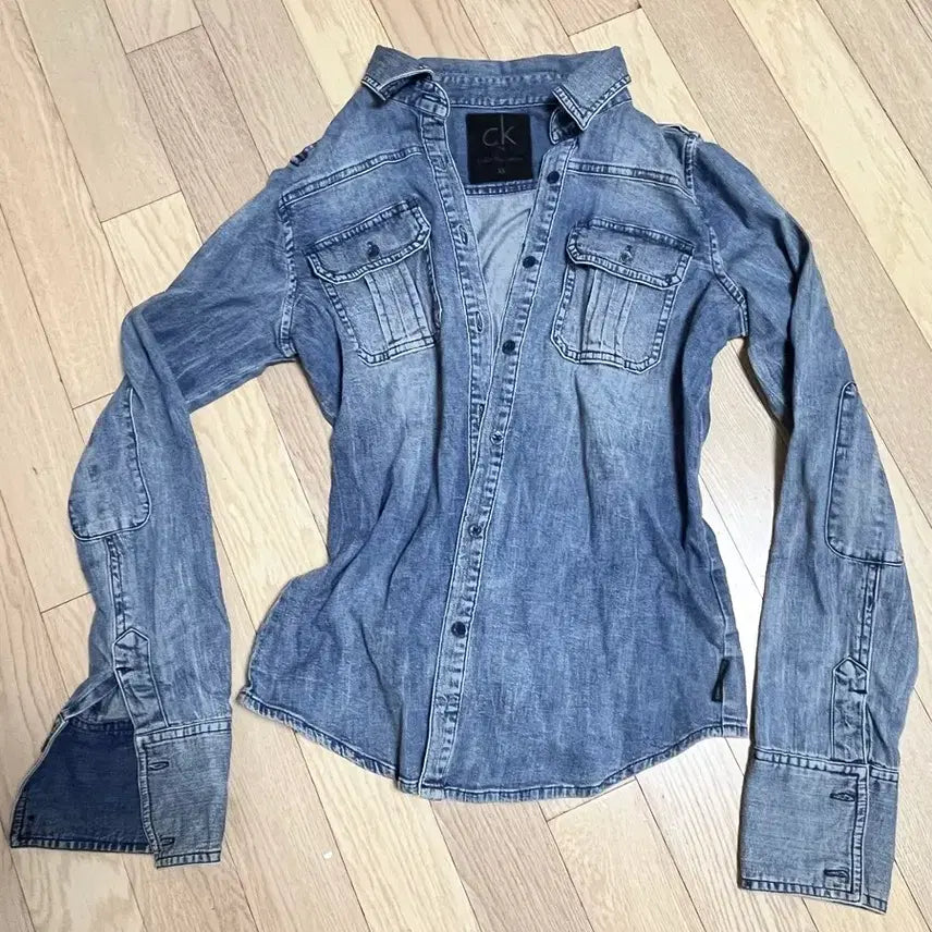 [BUNJANG] Calvin Klein Denim Shirt Jacket XS / ck 캘빈클라인 청남방 청자켓 xs 오네갸루