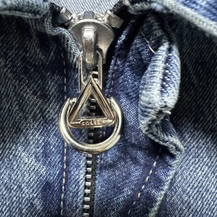 [BUNJANG] Solid Homme Medium Blue Washed Denim Jacket / (마지막가격)솔리드옴므 미디엄블루 워싱 데님자켓 46