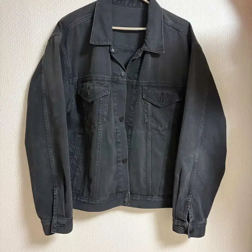 [BUNJANG] Black Denim Jacket L Size / 상태 최상 / 흑청 자켓 / 데일리 / 깔끔