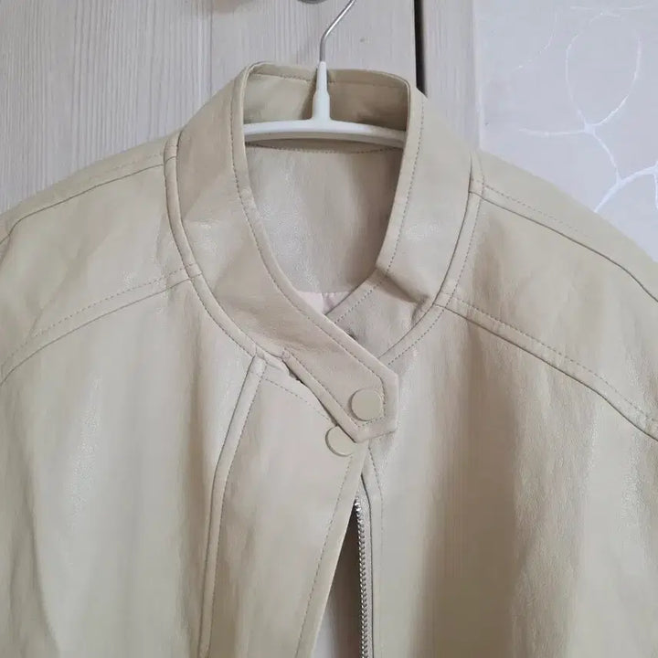 [BUNJANG] Crop Leather Bomber Jacket / 크롭 레더 봄버 자켓 새상품