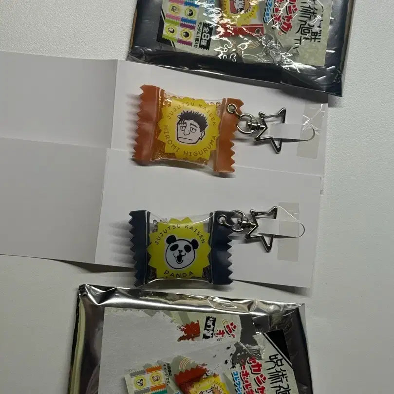 [BUNJANG] Jujutsu Kaisen Jump Shop Higuruma Panda Shaka Shaka Keyring Bundle Set (Opened, New Condition) / 주술회전 점프샵 히구루마 판다 샤카샤카 키링 일괄 (개봉만한 새상품)