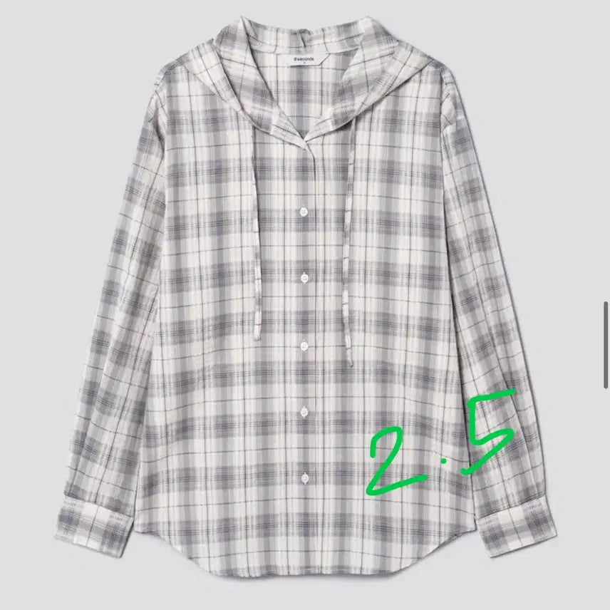 [BUNJANG] 8seconds Plaid Hoodie Shirt / 8세컨즈 후드 체크 셔츠